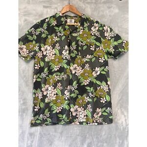 One Resolution Clothing Mens Medium Camp SHIIRT Short Sleeve Hawaiian Floral NEW